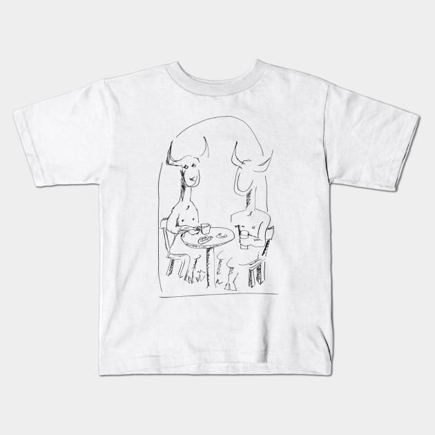 Minotaurs Kids T-Shirt by micalef